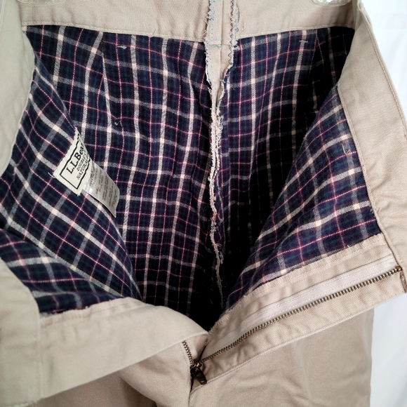 LL Bean Double L Flannel Lined Pants 33" - Picture 7 of 11